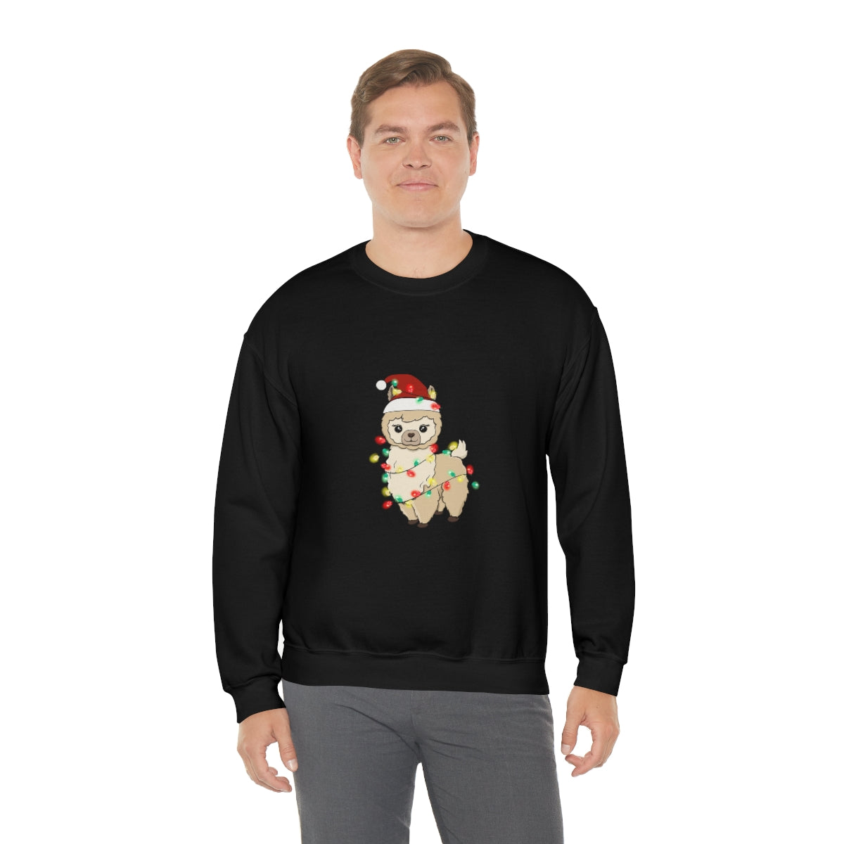 Fa La La La Llama Christmas Holiday Unisex Heavy Blend™ Crewneck Sweatshirt Hoodie