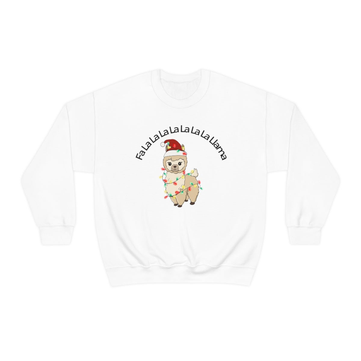 Fa La La La Llama Christmas Holiday Unisex Heavy Blend™ Crewneck Sweatshirt Hoodie