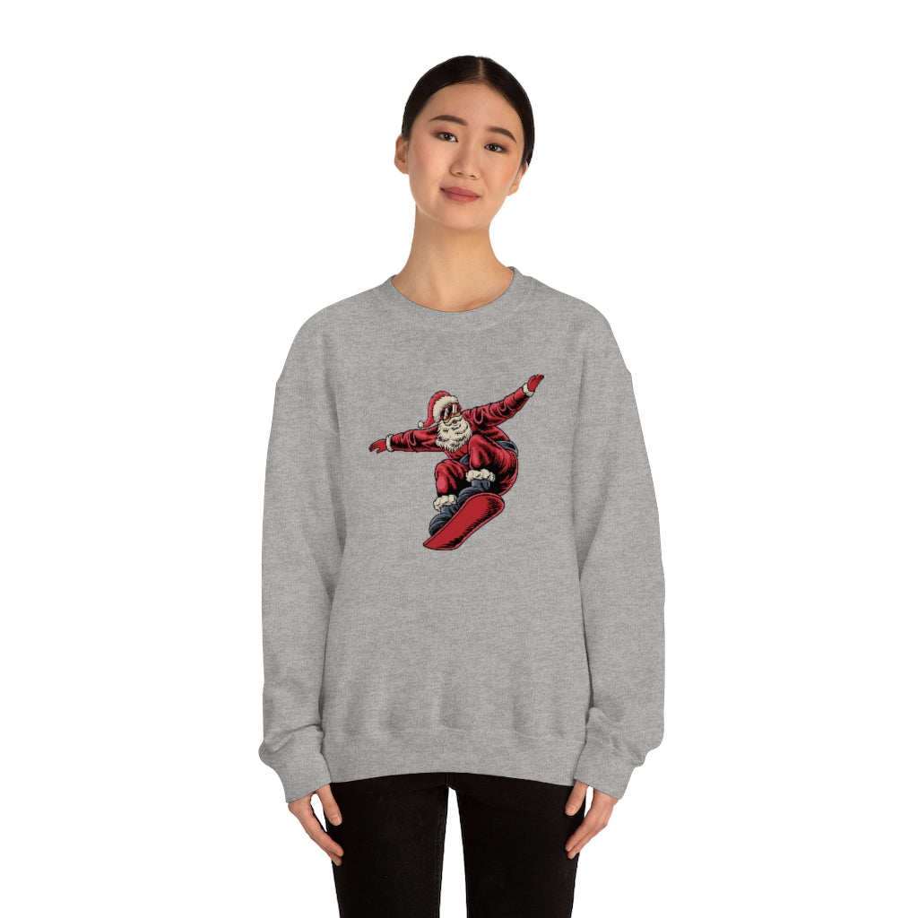 Snowboarding Santa Christmas Holiday Unisex Heavy Blend™ Crewneck Sweatshirt