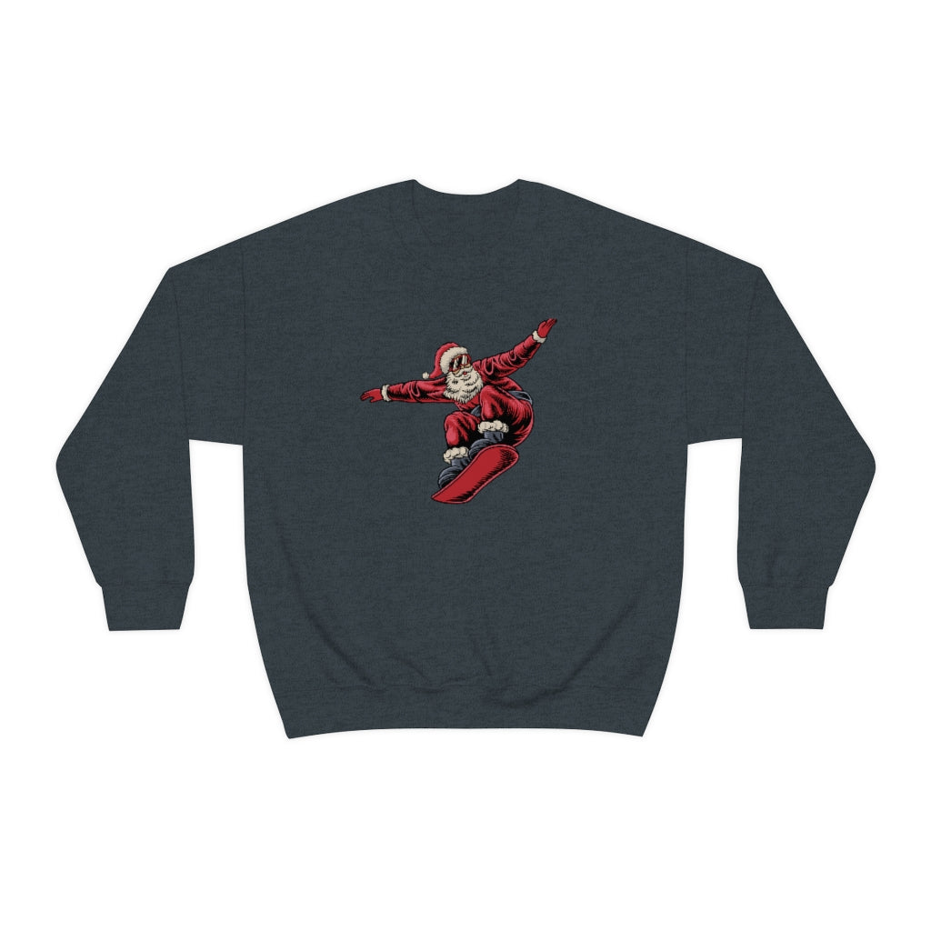 Snowboarding Santa Christmas Holiday Unisex Heavy Blend™ Crewneck Sweatshirt