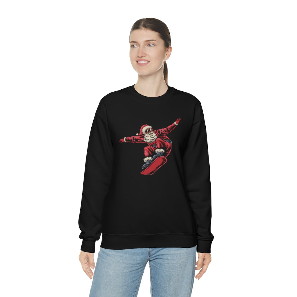 Snowboarding Santa Christmas Holiday Unisex Heavy Blend™ Crewneck Sweatshirt