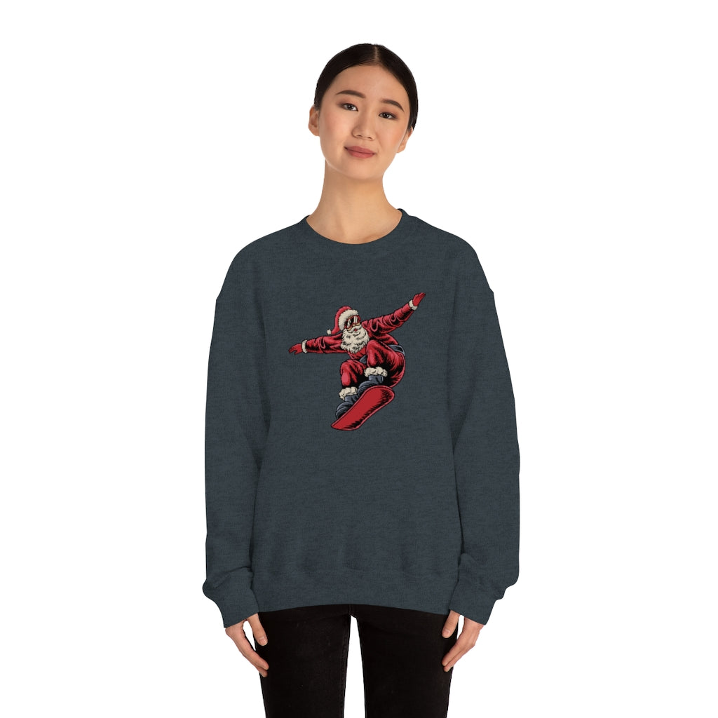 Snowboarding Santa Christmas Holiday Unisex Heavy Blend™ Crewneck Sweatshirt