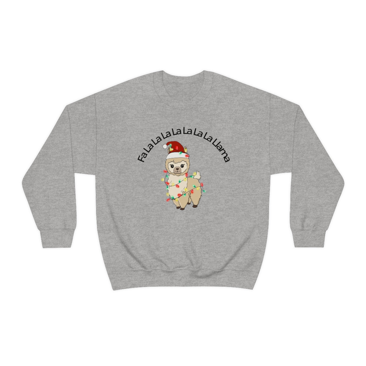 Fa La La La Llama Christmas Holiday Unisex Heavy Blend™ Crewneck Sweatshirt Hoodie