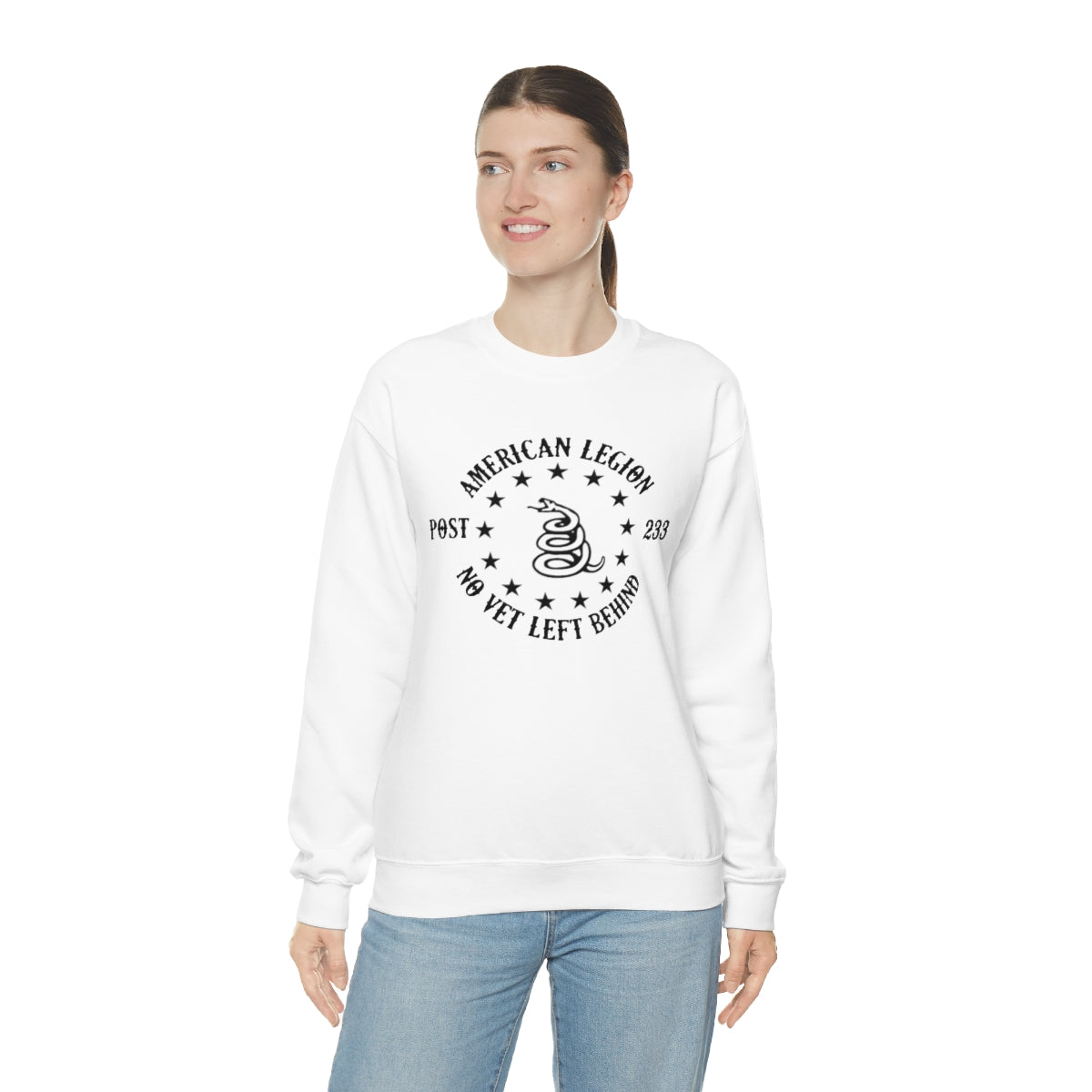 No Vet Left Behind American Legion Post 233 Unisex Heavy Blend™ Crewneck Sweatshirt