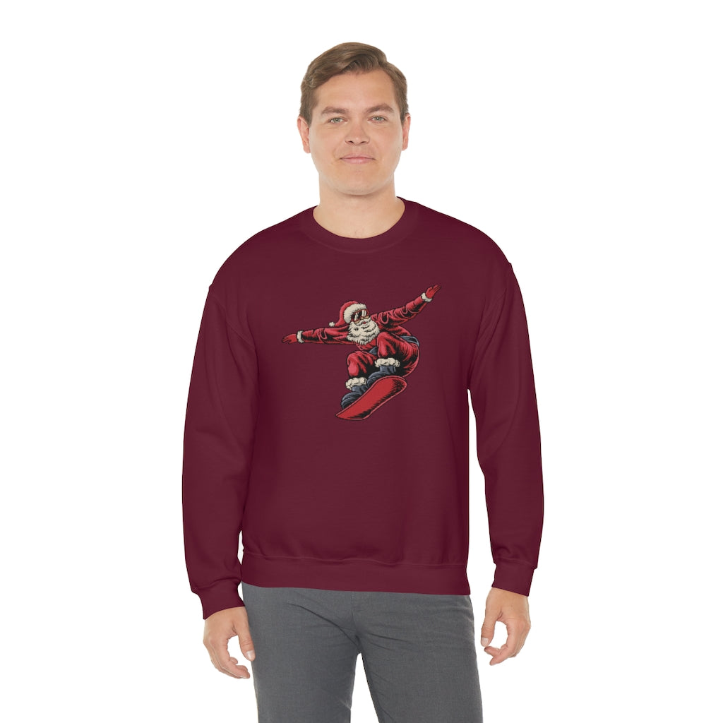 Snowboarding Santa Christmas Holiday Unisex Heavy Blend™ Crewneck Sweatshirt