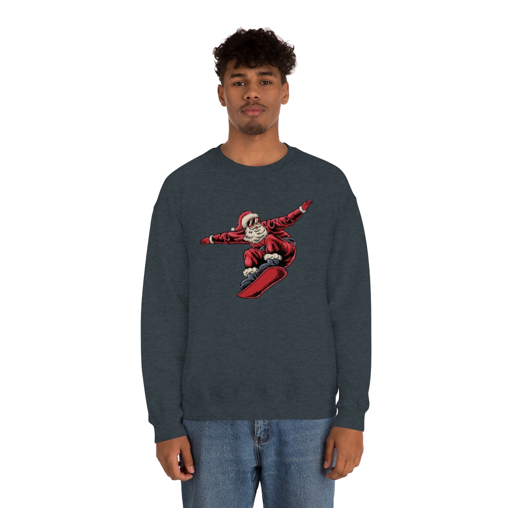 Snowboarding Santa Christmas Holiday Unisex Heavy Blend™ Crewneck Sweatshirt