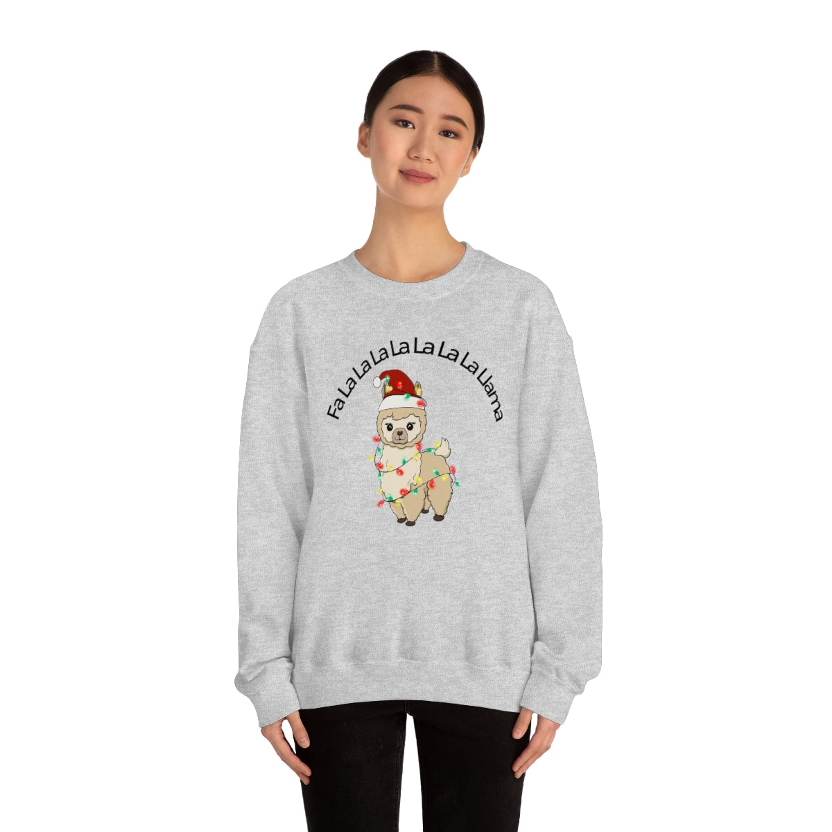 Fa La La La Llama Christmas Holiday Unisex Heavy Blend™ Crewneck Sweatshirt Hoodie