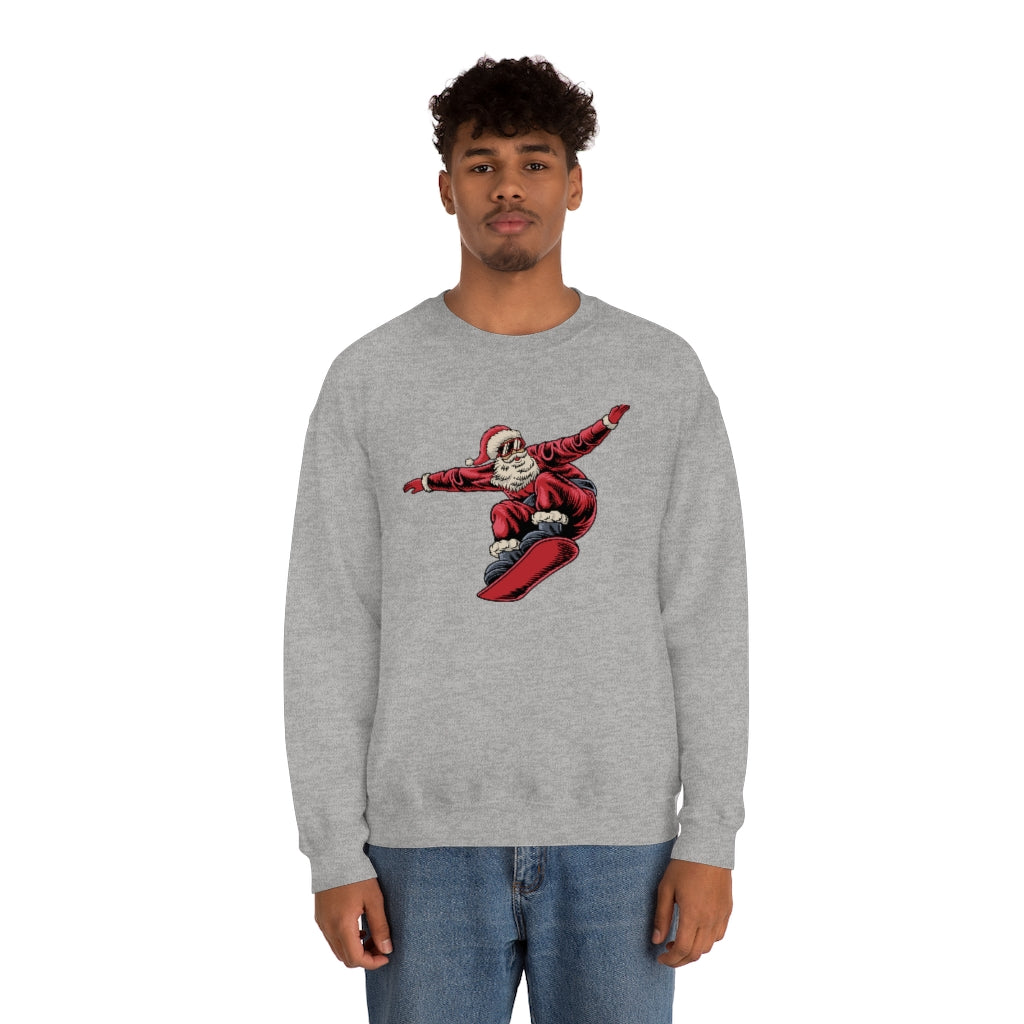 Snowboarding Santa Christmas Holiday Unisex Heavy Blend™ Crewneck Sweatshirt