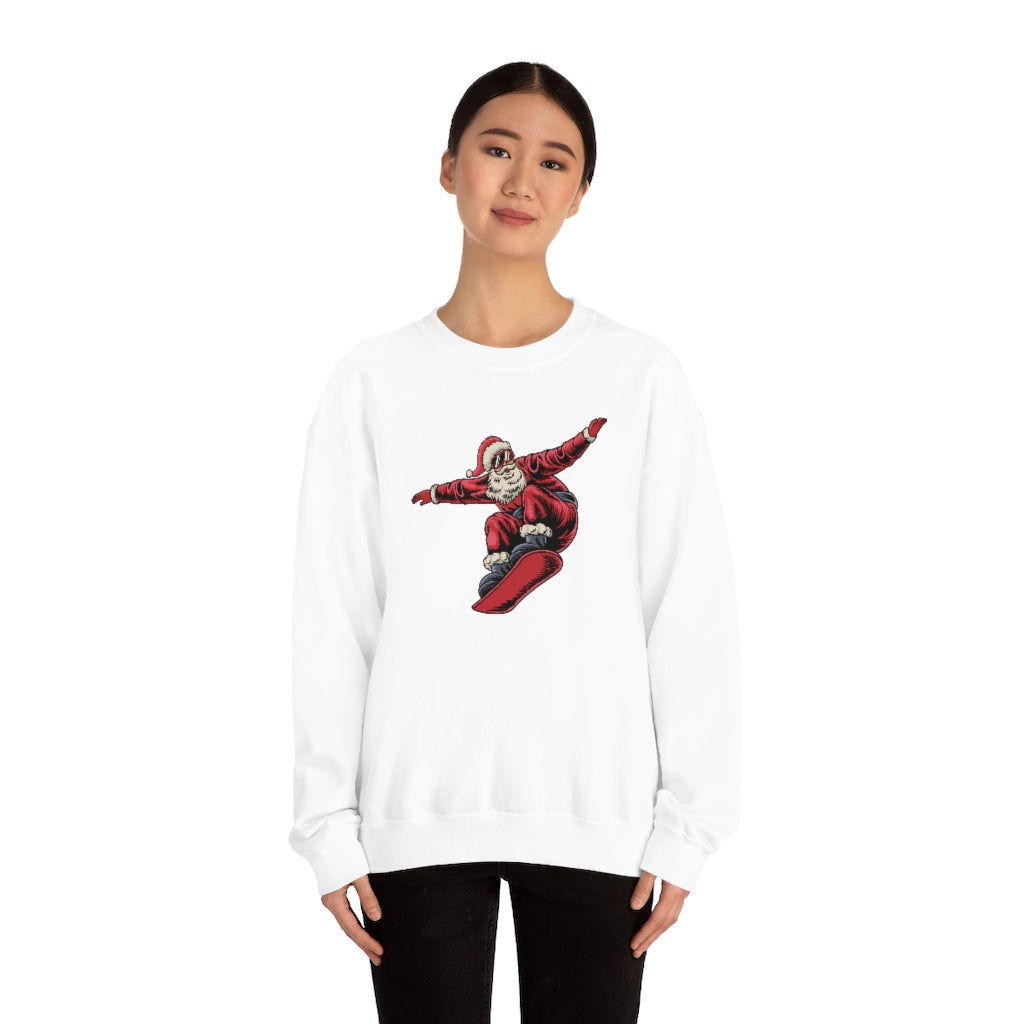 Snowboarding Santa Christmas Holiday Unisex Heavy Blend™ Crewneck Sweatshirt