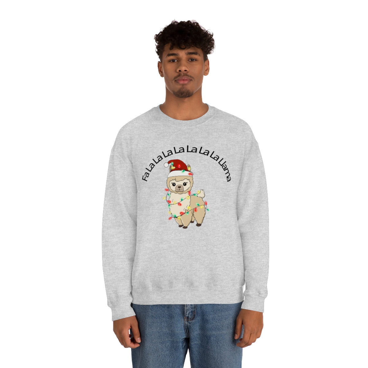 Fa La La La Llama Christmas Holiday Unisex Heavy Blend™ Crewneck Sweatshirt Hoodie