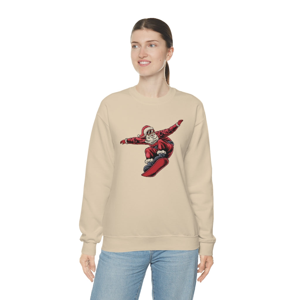 Snowboarding Santa Christmas Holiday Unisex Heavy Blend™ Crewneck Sweatshirt