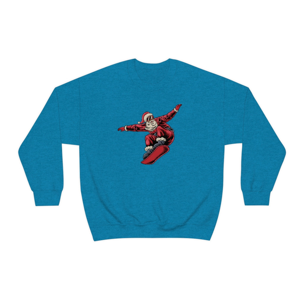 Snowboarding Santa Christmas Holiday Unisex Heavy Blend™ Crewneck Sweatshirt