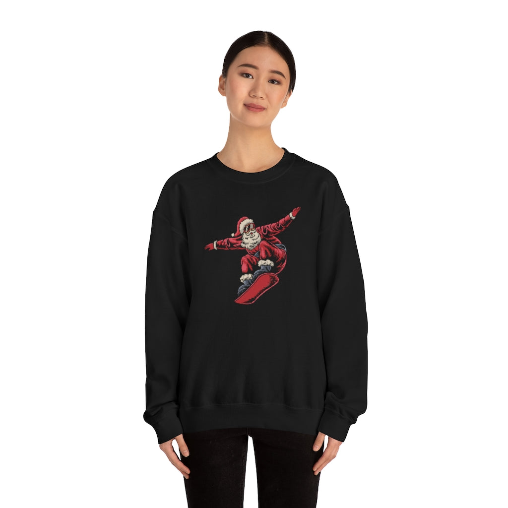 Snowboarding Santa Christmas Holiday Unisex Heavy Blend™ Crewneck Sweatshirt