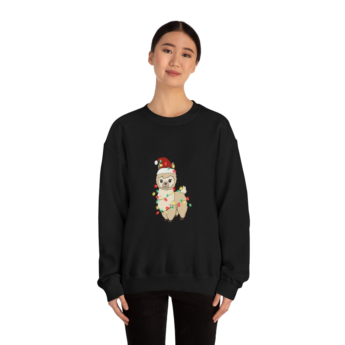 Fa La La La Llama Christmas Holiday Unisex Heavy Blend™ Crewneck Sweatshirt Hoodie