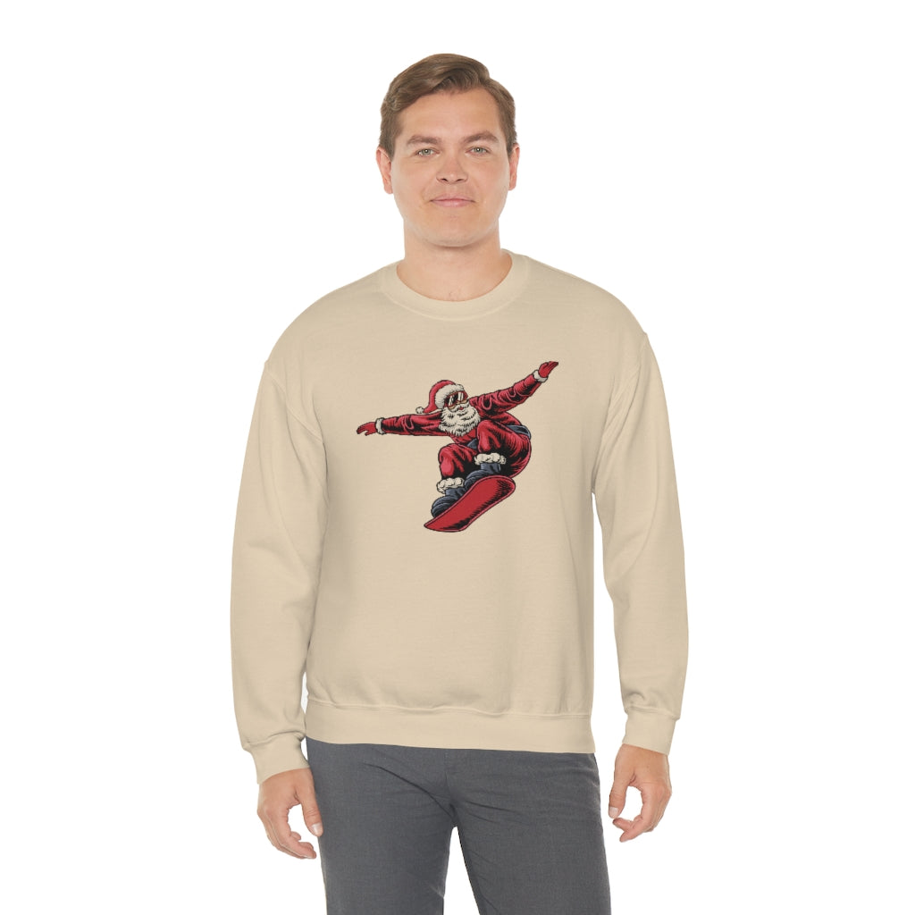 Snowboarding Santa Christmas Holiday Unisex Heavy Blend™ Crewneck Sweatshirt