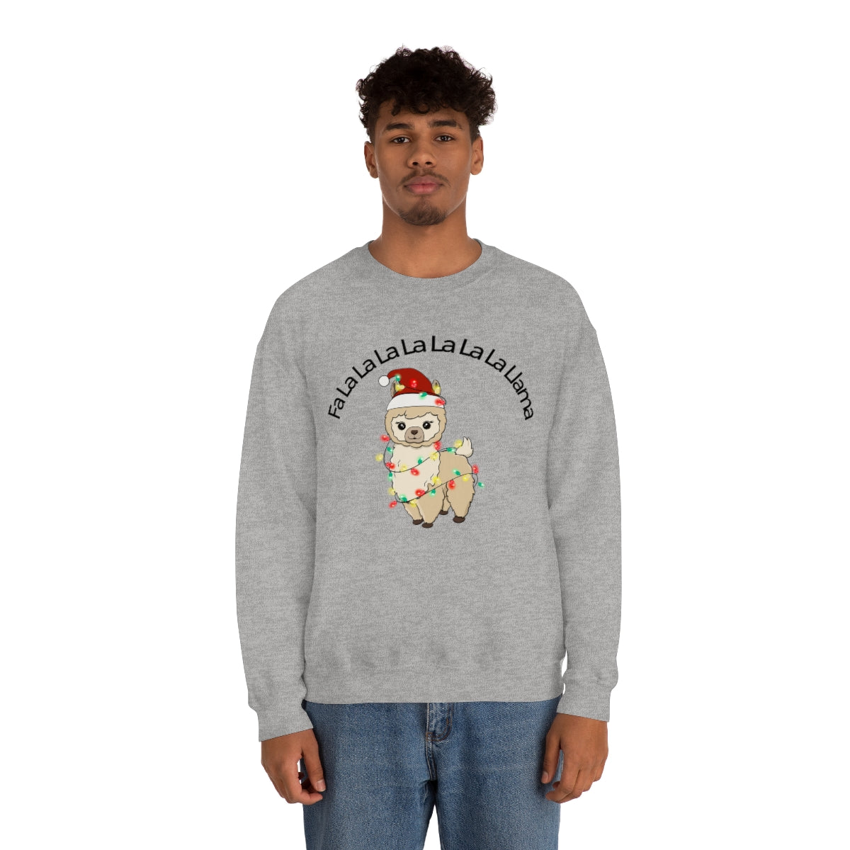 Fa La La La Llama Christmas Holiday Unisex Heavy Blend™ Crewneck Sweatshirt Hoodie