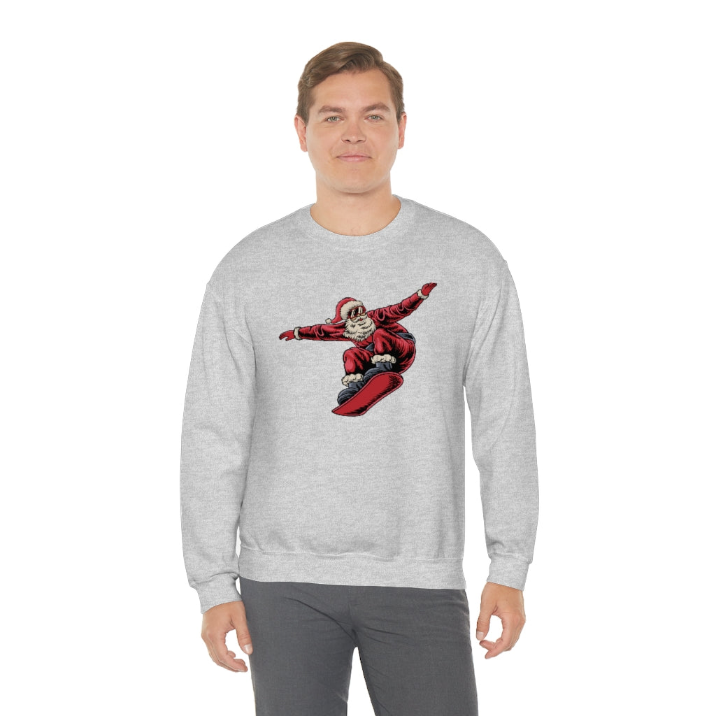 Snowboarding Santa Christmas Holiday Unisex Heavy Blend™ Crewneck Sweatshirt