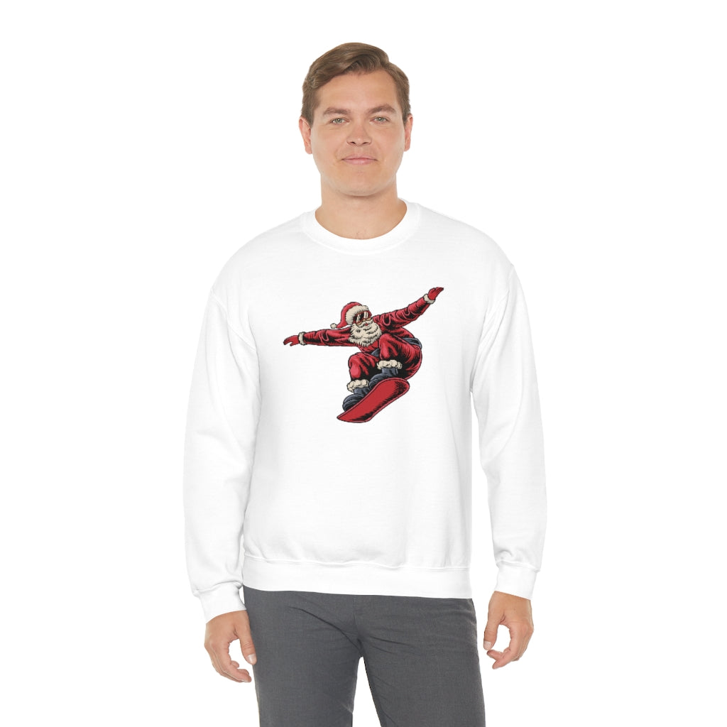 Snowboarding Santa Christmas Holiday Unisex Heavy Blend™ Crewneck Sweatshirt