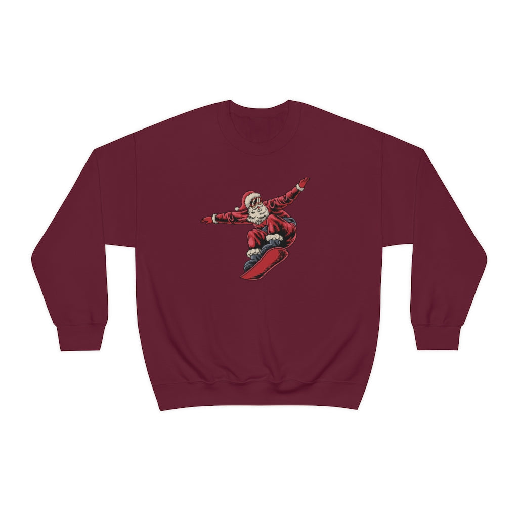 Snowboarding Santa Christmas Holiday Unisex Heavy Blend™ Crewneck Sweatshirt