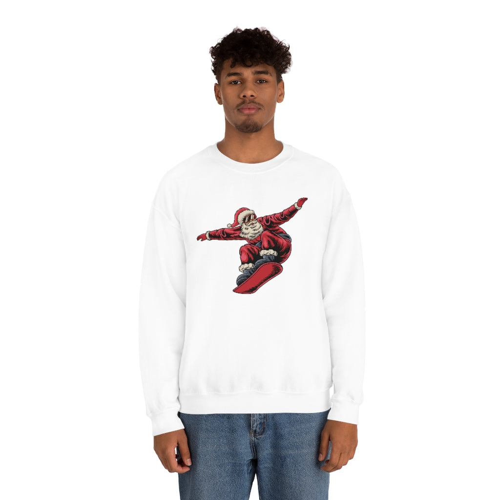 Snowboarding Santa Christmas Holiday Unisex Heavy Blend™ Crewneck Sweatshirt