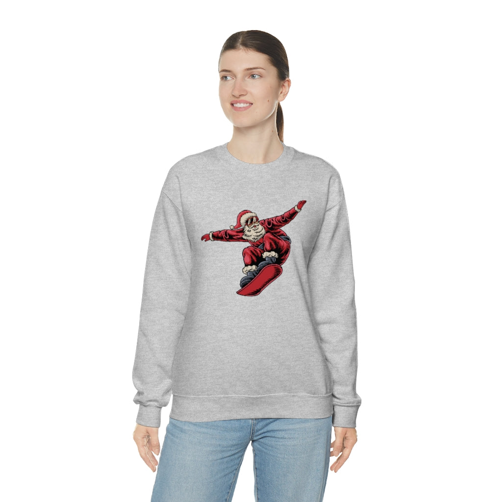 Snowboarding Santa Christmas Holiday Unisex Heavy Blend™ Crewneck Sweatshirt