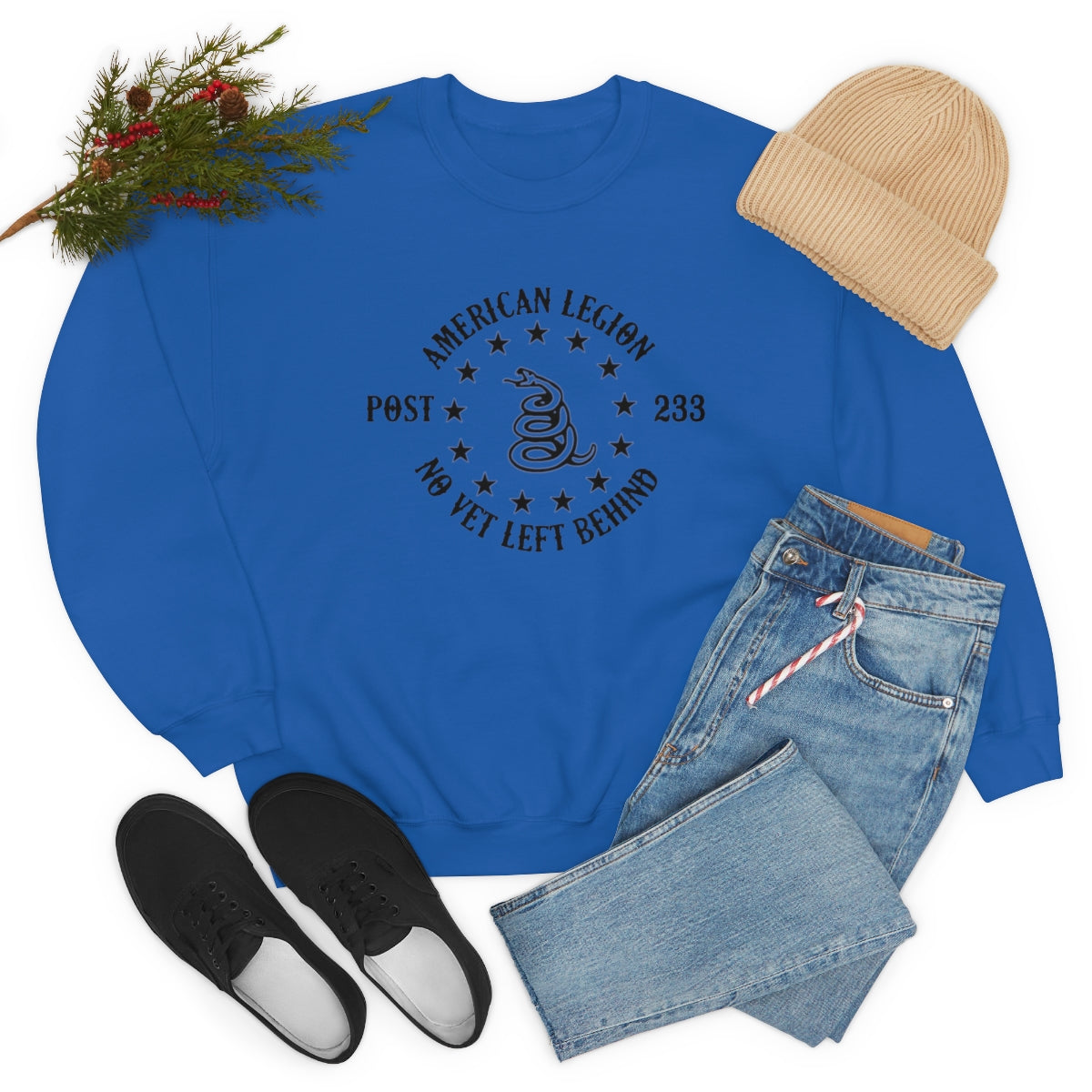 No Vet Left Behind American Legion Post 233 Unisex Heavy Blend™ Crewneck Sweatshirt