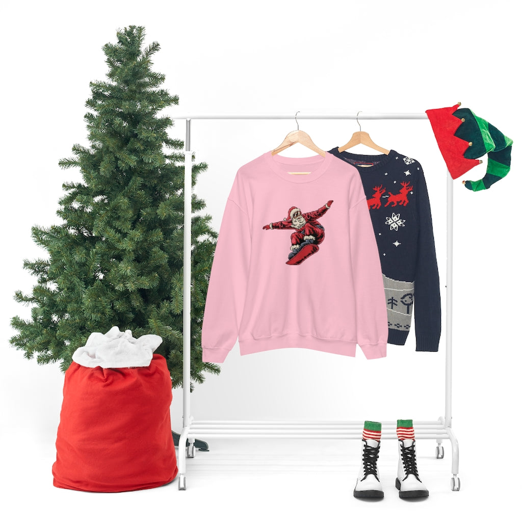 Snowboarding Santa Christmas Holiday Unisex Heavy Blend™ Crewneck Sweatshirt