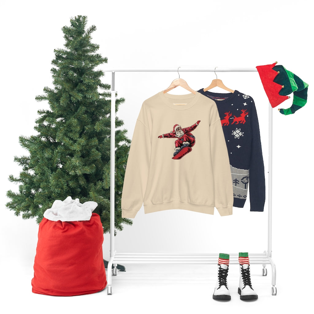 Snowboarding Santa Christmas Holiday Unisex Heavy Blend™ Crewneck Sweatshirt