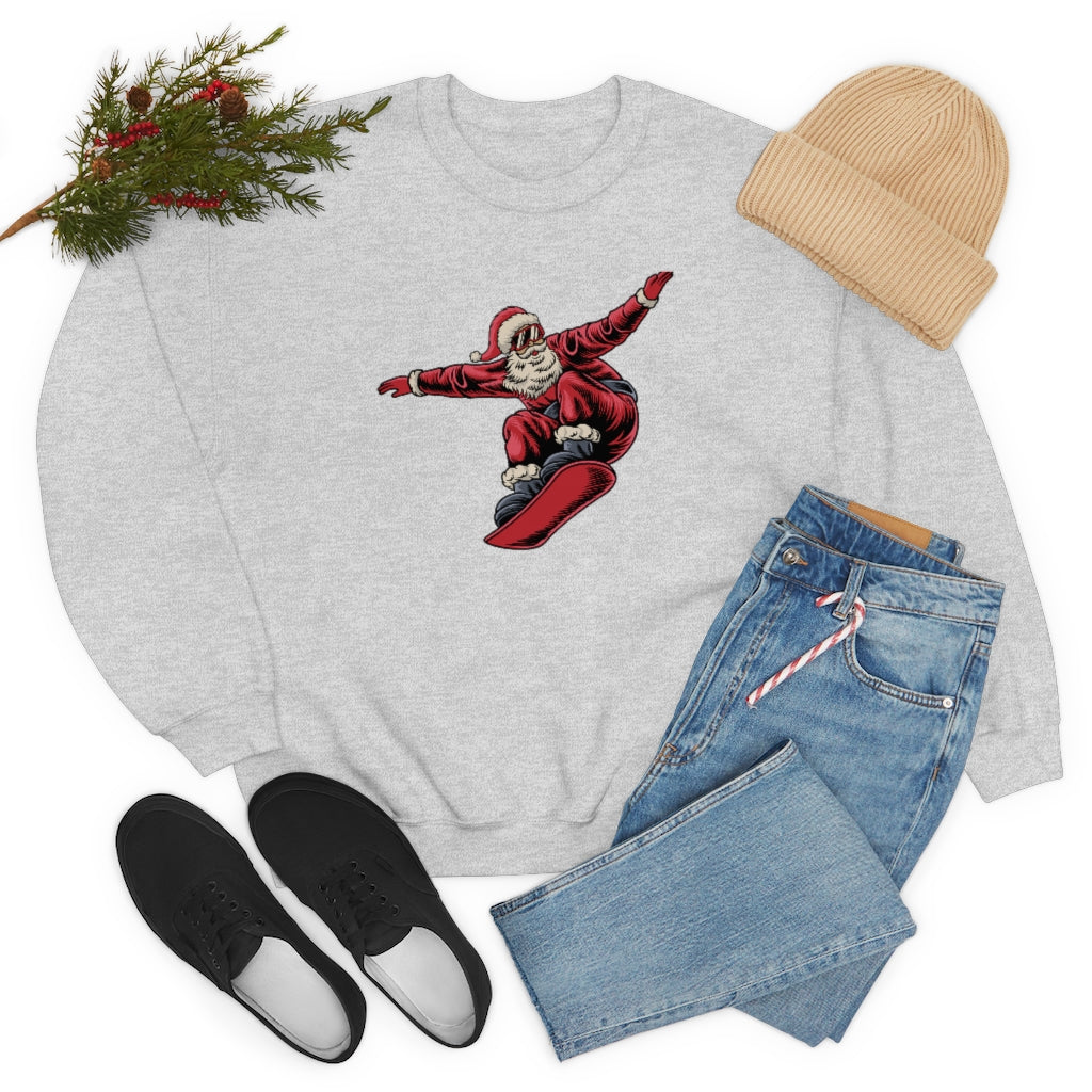 Snowboarding Santa Christmas Holiday Unisex Heavy Blend™ Crewneck Sweatshirt