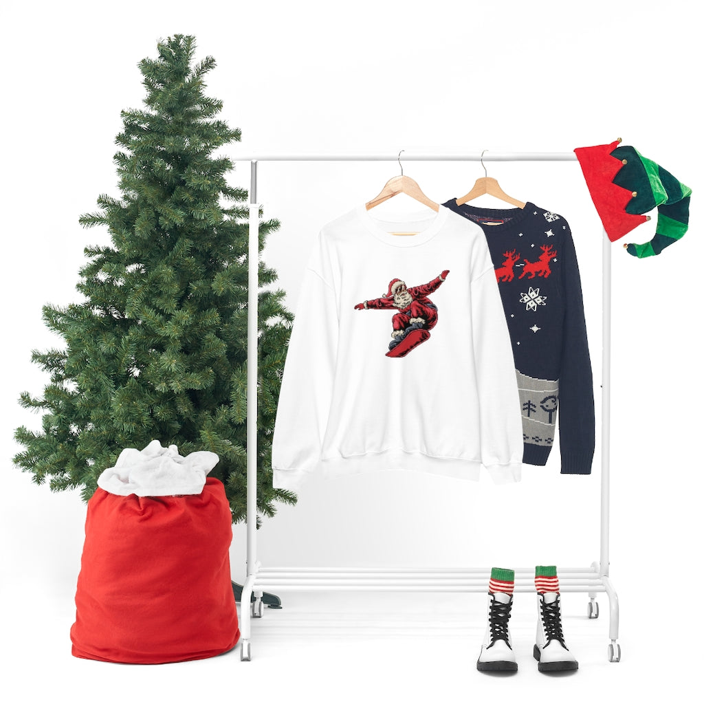 Snowboarding Santa Christmas Holiday Unisex Heavy Blend™ Crewneck Sweatshirt