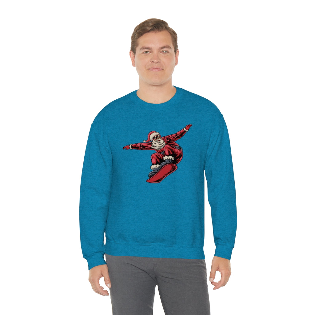 Snowboarding Santa Christmas Holiday Unisex Heavy Blend™ Crewneck Sweatshirt