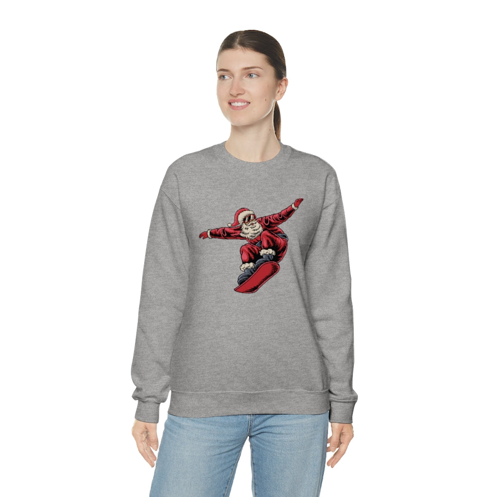 Snowboarding Santa Christmas Holiday Unisex Heavy Blend™ Crewneck Sweatshirt