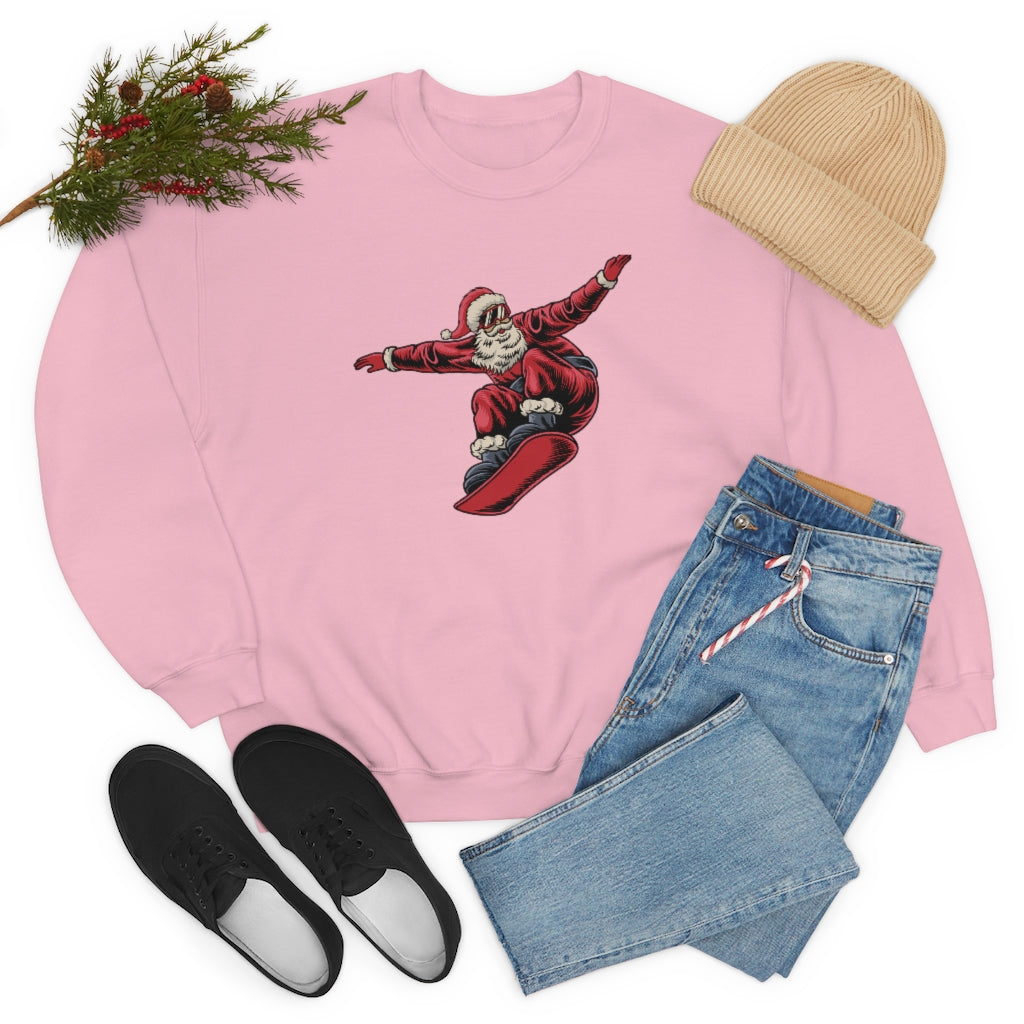 Snowboarding Santa Christmas Holiday Unisex Heavy Blend™ Crewneck Sweatshirt