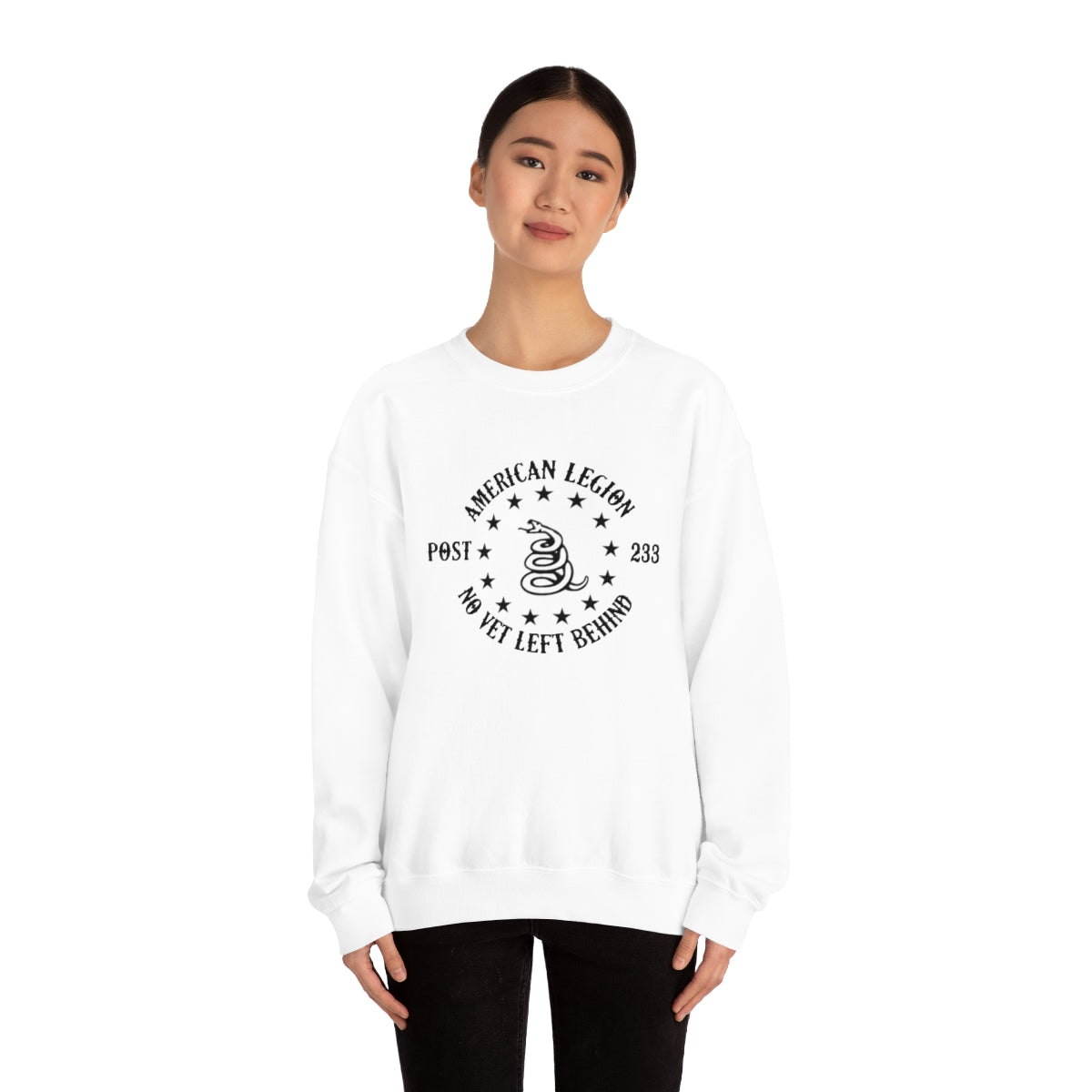 No Vet Left Behind American Legion Post 233 Unisex Heavy Blend™ Crewneck Sweatshirt