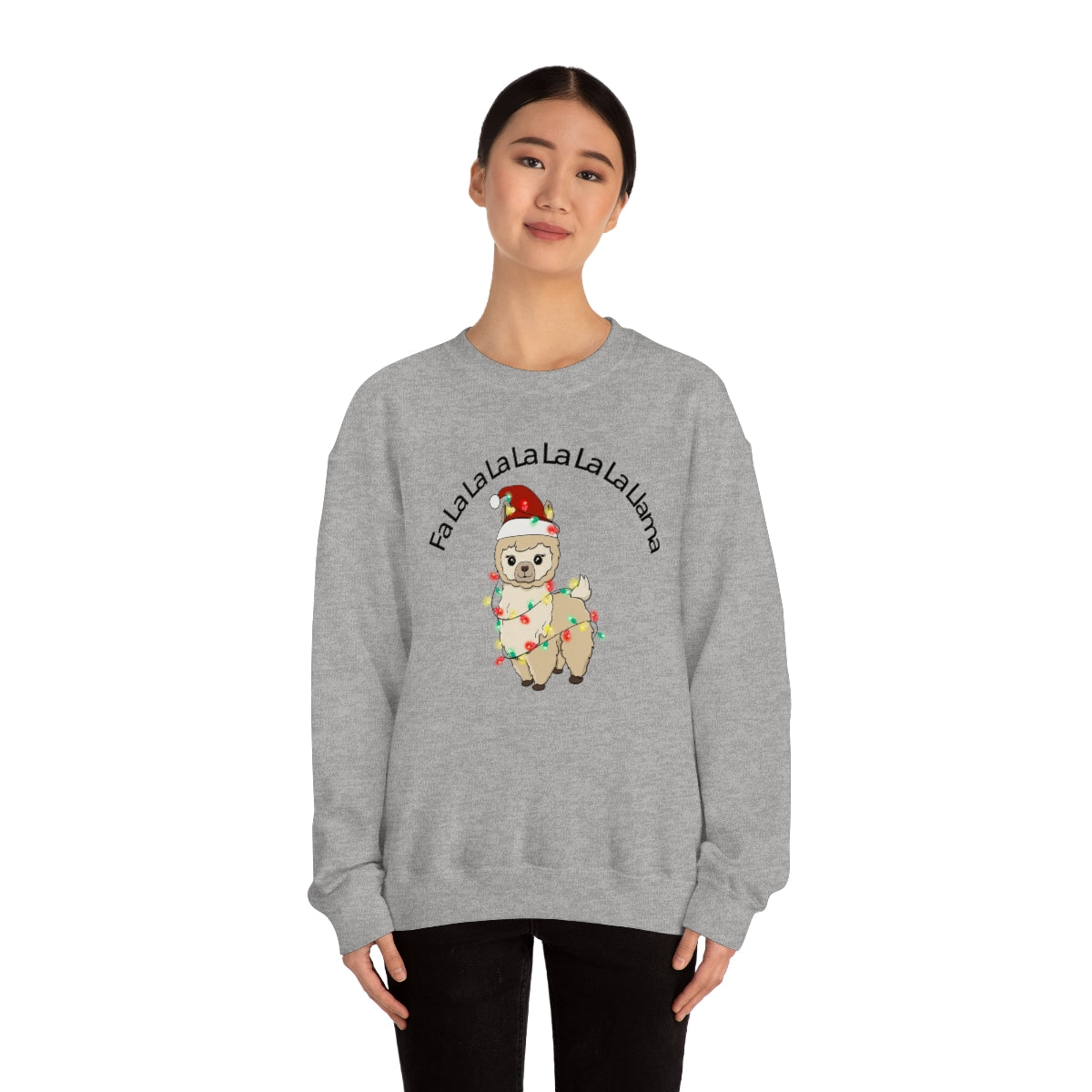 Fa La La La Llama Christmas Holiday Unisex Heavy Blend™ Crewneck Sweatshirt Hoodie