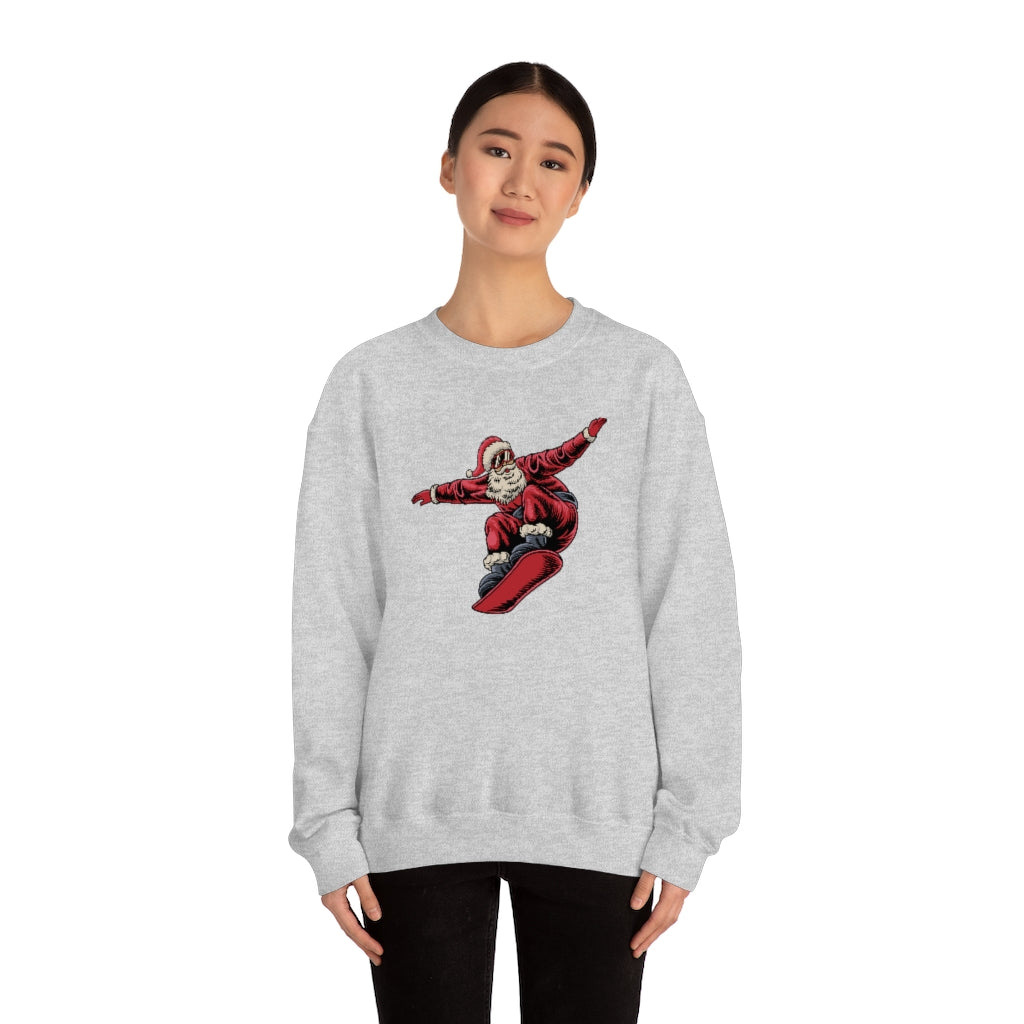 Snowboarding Santa Christmas Holiday Unisex Heavy Blend™ Crewneck Sweatshirt