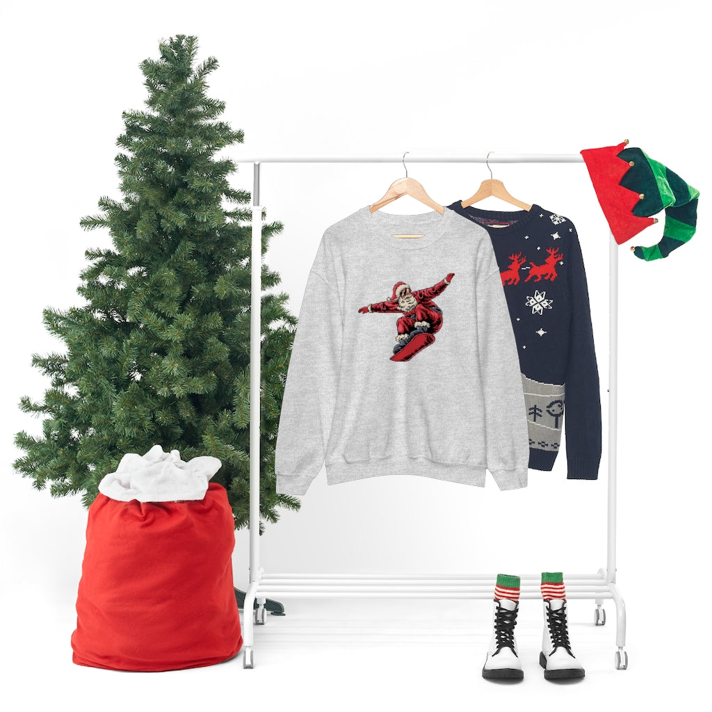 Snowboarding Santa Christmas Holiday Unisex Heavy Blend™ Crewneck Sweatshirt