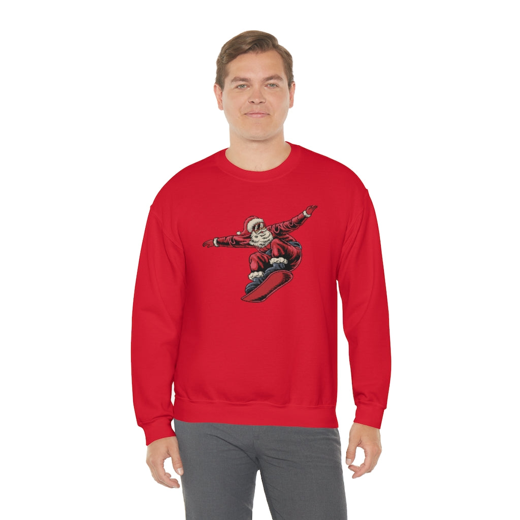 Snowboarding Santa Christmas Holiday Unisex Heavy Blend™ Crewneck Sweatshirt