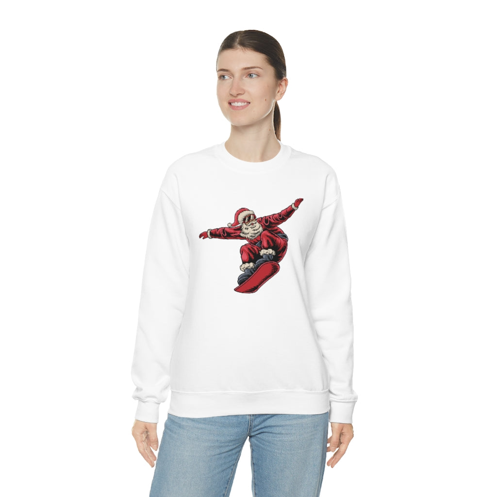 Snowboarding Santa Christmas Holiday Unisex Heavy Blend™ Crewneck Sweatshirt