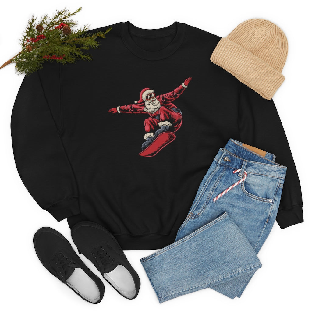 Snowboarding Santa Christmas Holiday Unisex Heavy Blend™ Crewneck Sweatshirt